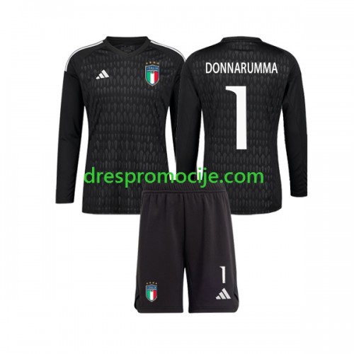 Italija Donnarumma 1 Dres Golmanski Dječji Gostujući 2023 Dugim Rukavima Italija Donnarumma 1 Dres Golmanski Dječji Gostujući 2023 Dugim Rukavima